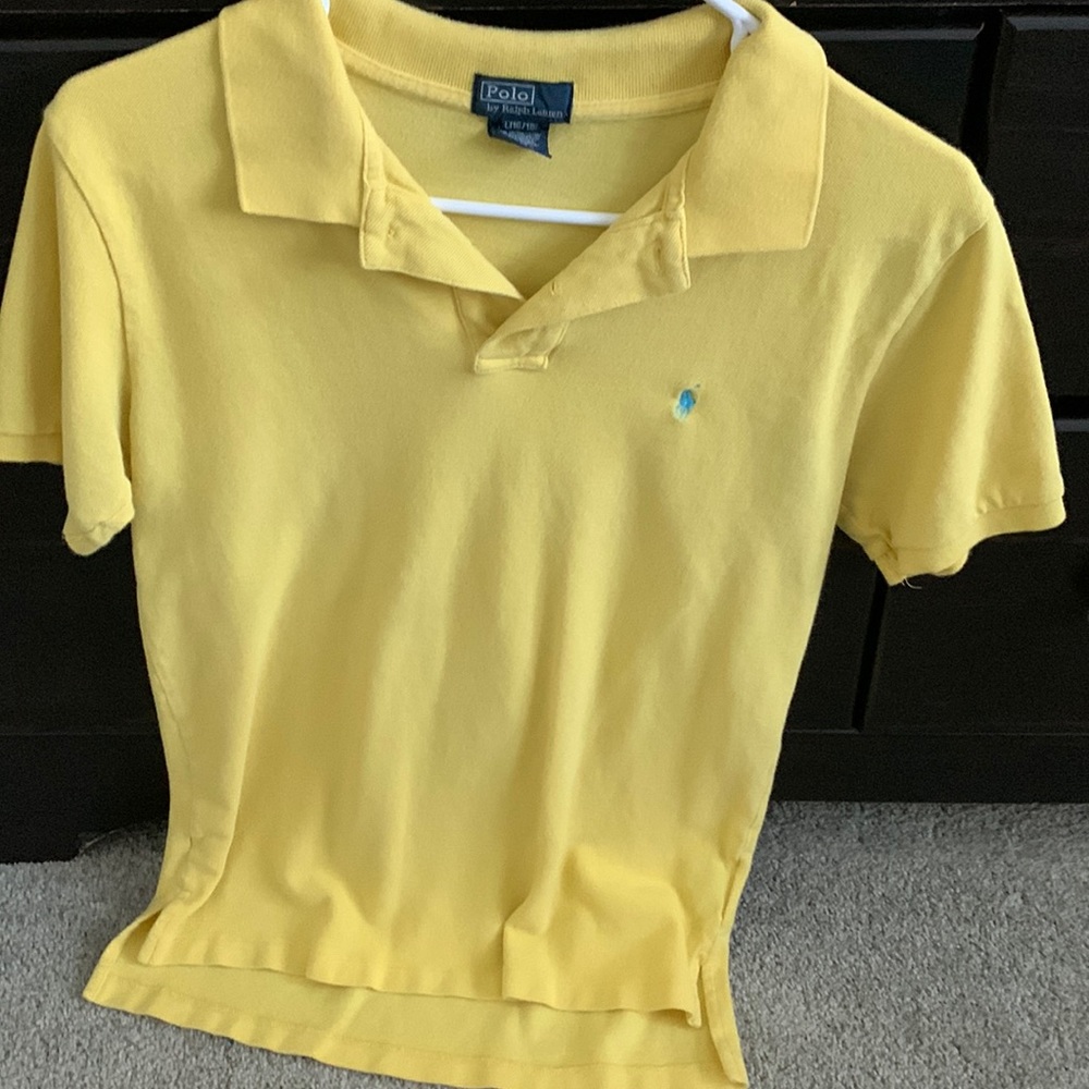 Boys short sleeve yellow Polo size 16/18